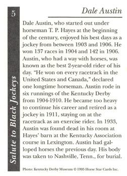1995 Jockey Star #5 Dale Austin Back